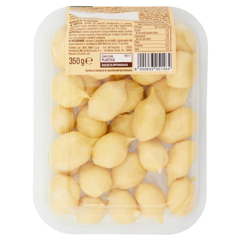 Gnocchi con Ripieno allo Speck, 350 g